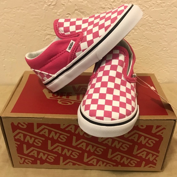raspberry rose checkered vans